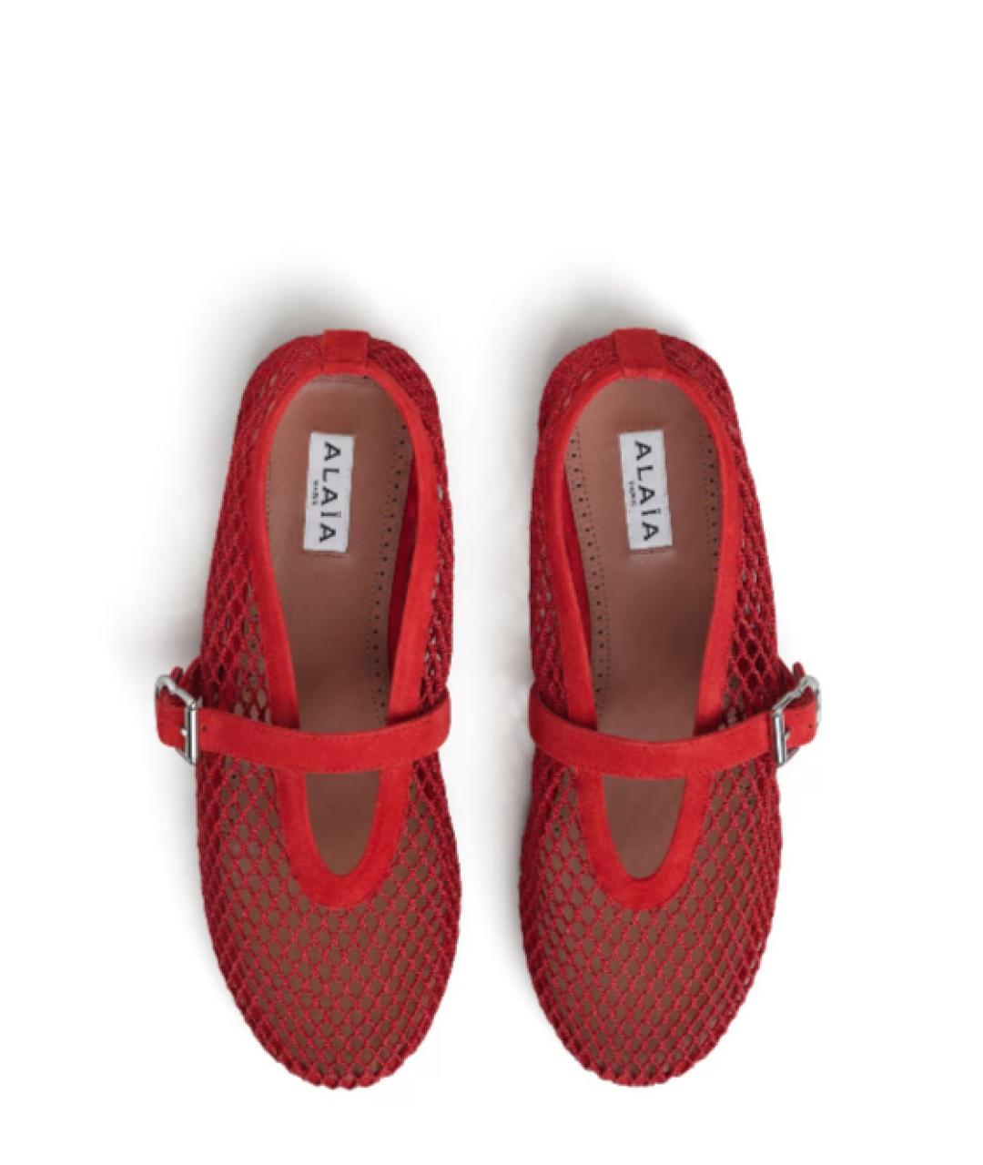 ALAIA Красные замшевые балетки, фото 4