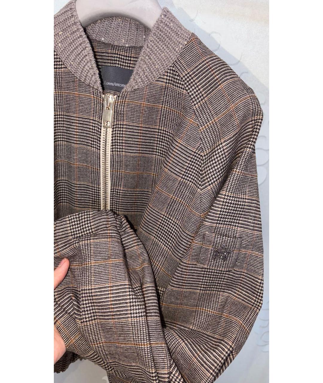 LORENA ANTONIAZZI Коричневая шерстяная куртка, фото 4