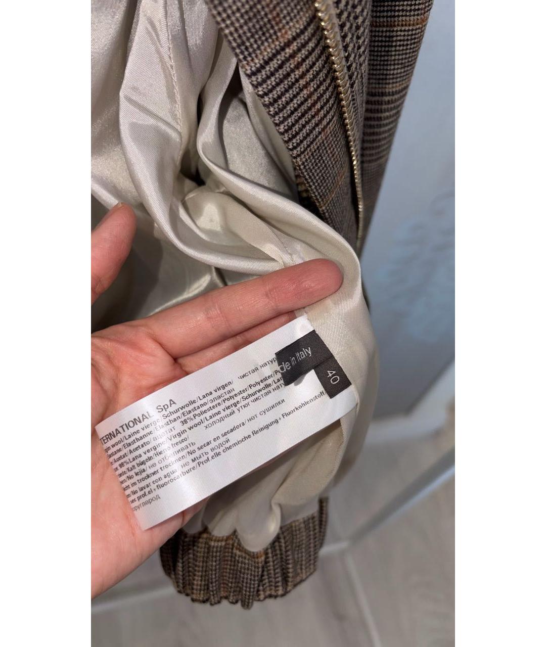 LORENA ANTONIAZZI Коричневая шерстяная куртка, фото 6