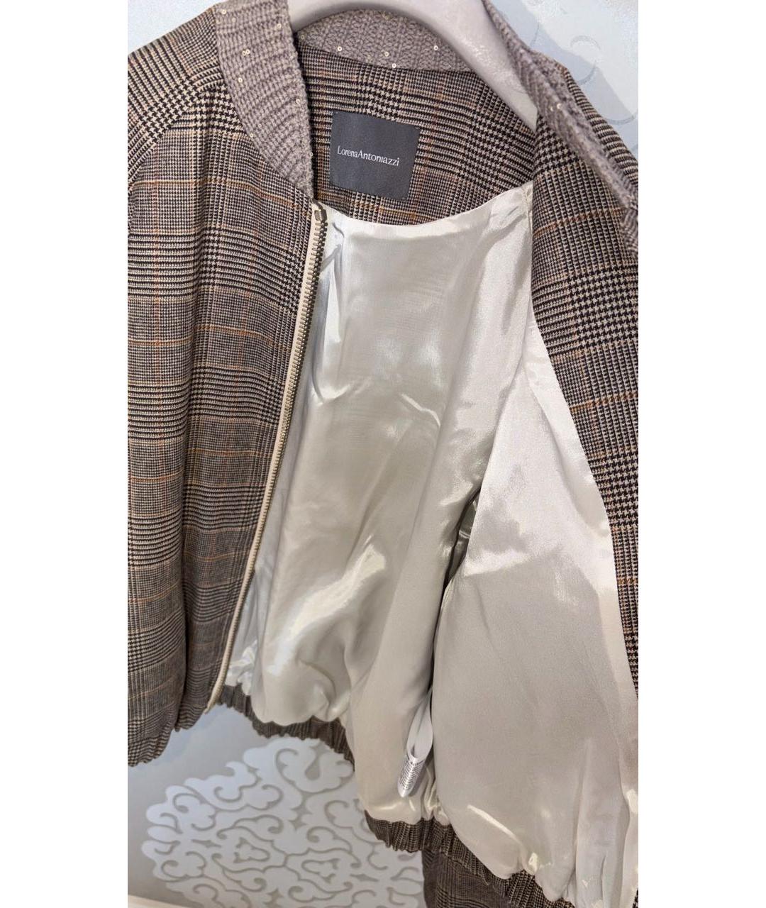 LORENA ANTONIAZZI Коричневая шерстяная куртка, фото 3