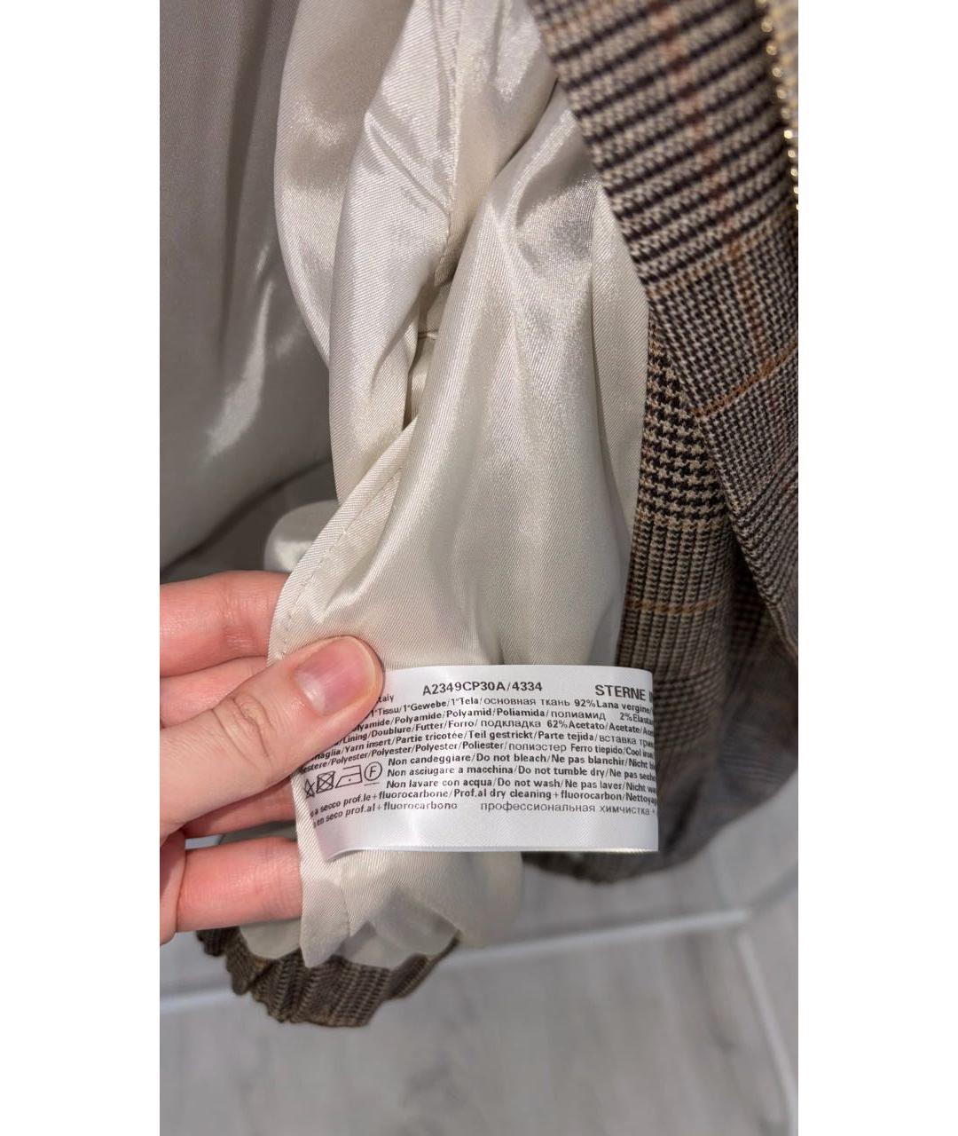 LORENA ANTONIAZZI Коричневая шерстяная куртка, фото 5