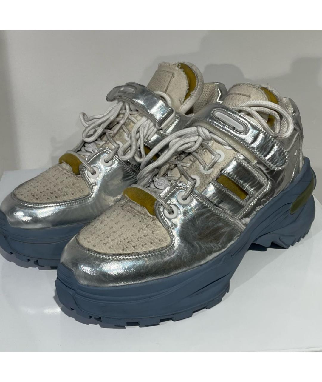 MAISON MARGIELA Серебряные высокие кроссовки / кеды, фото 2