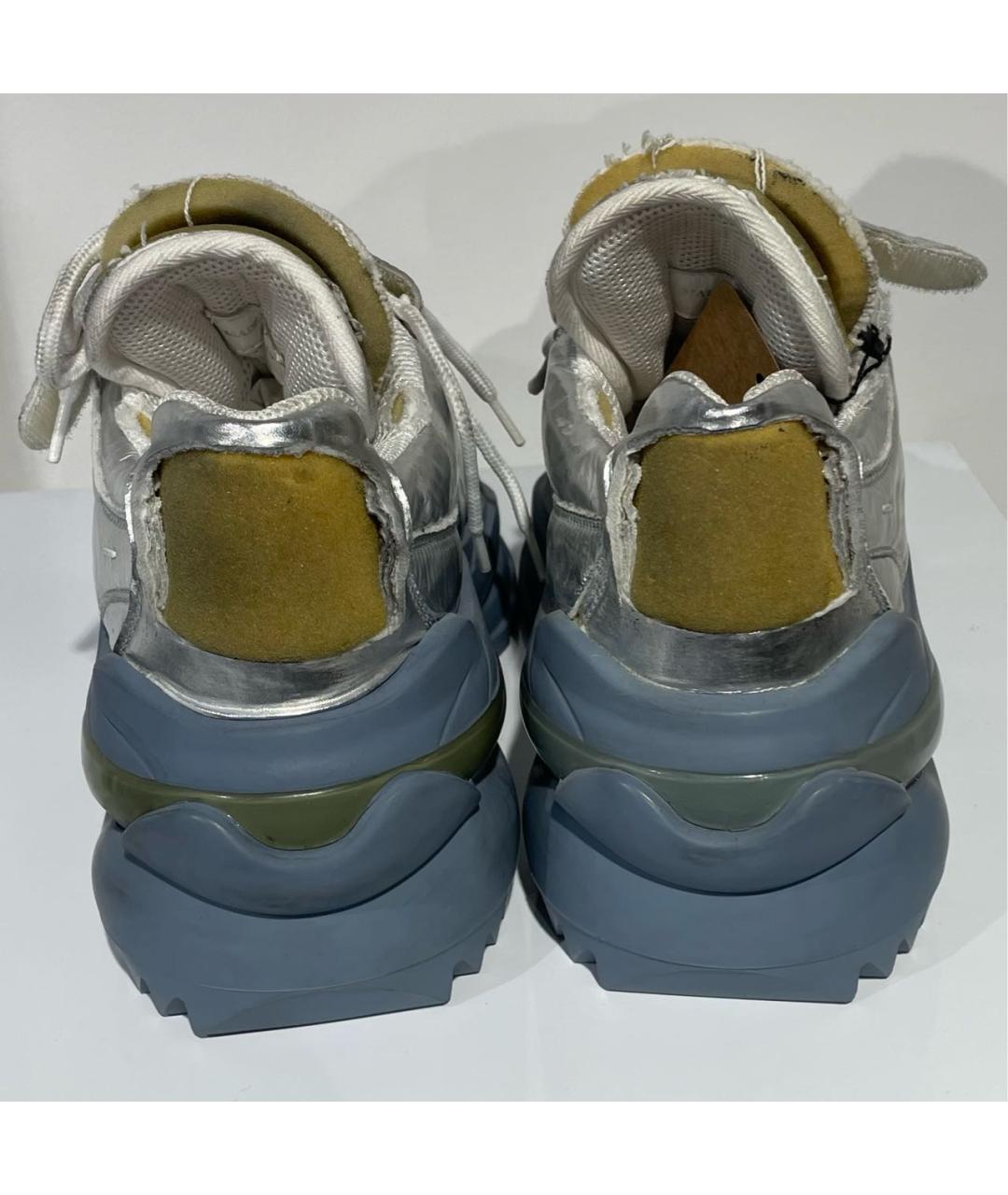 MAISON MARGIELA Серебряные высокие кроссовки / кеды, фото 4