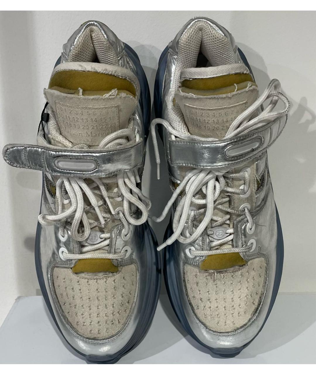 MAISON MARGIELA Серебряные высокие кроссовки / кеды, фото 3