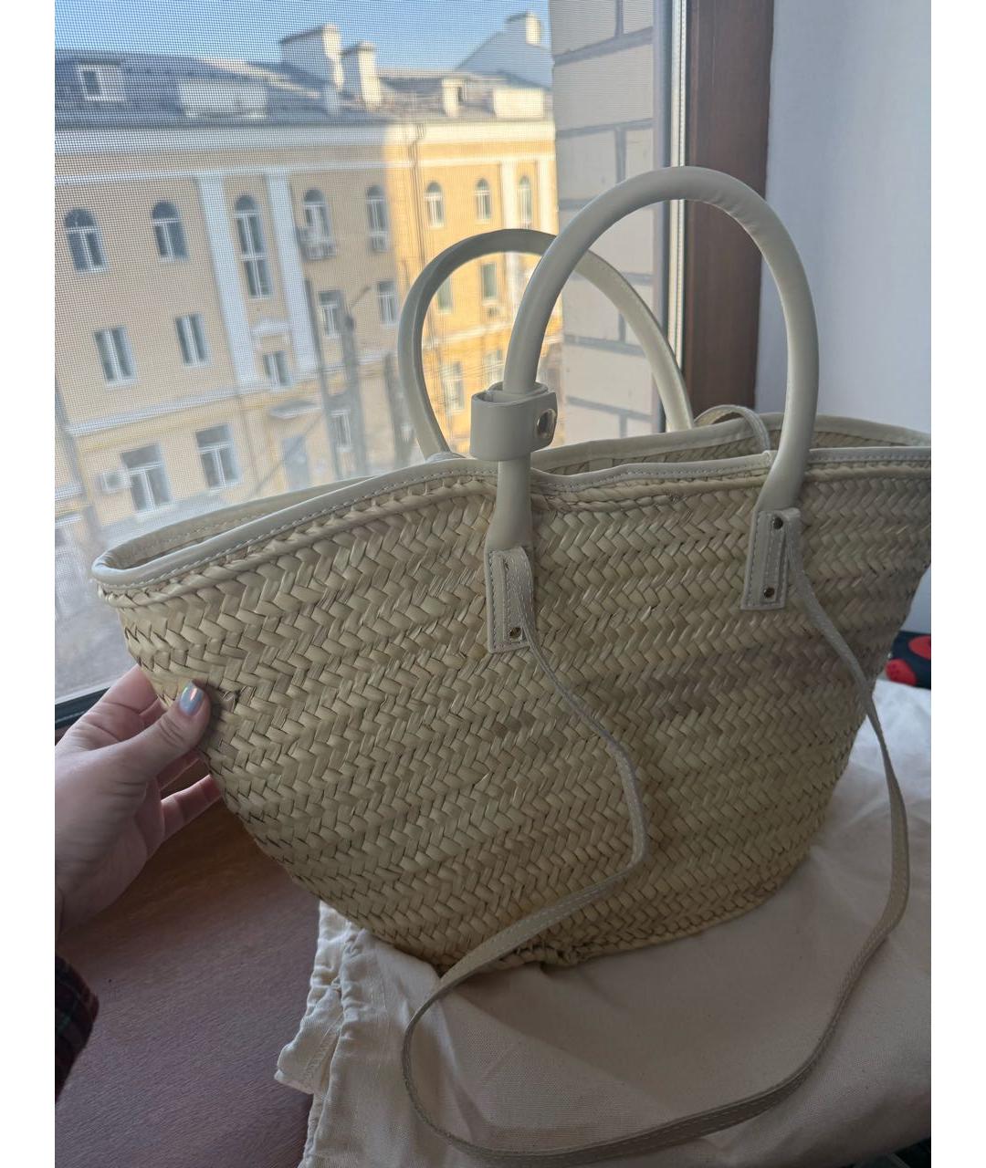 JACQUEMUS Бежевая пляжная сумка, фото 3