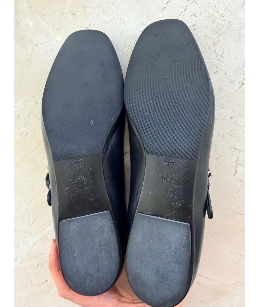 THE ROW Черные кожаные балетки, фото 6