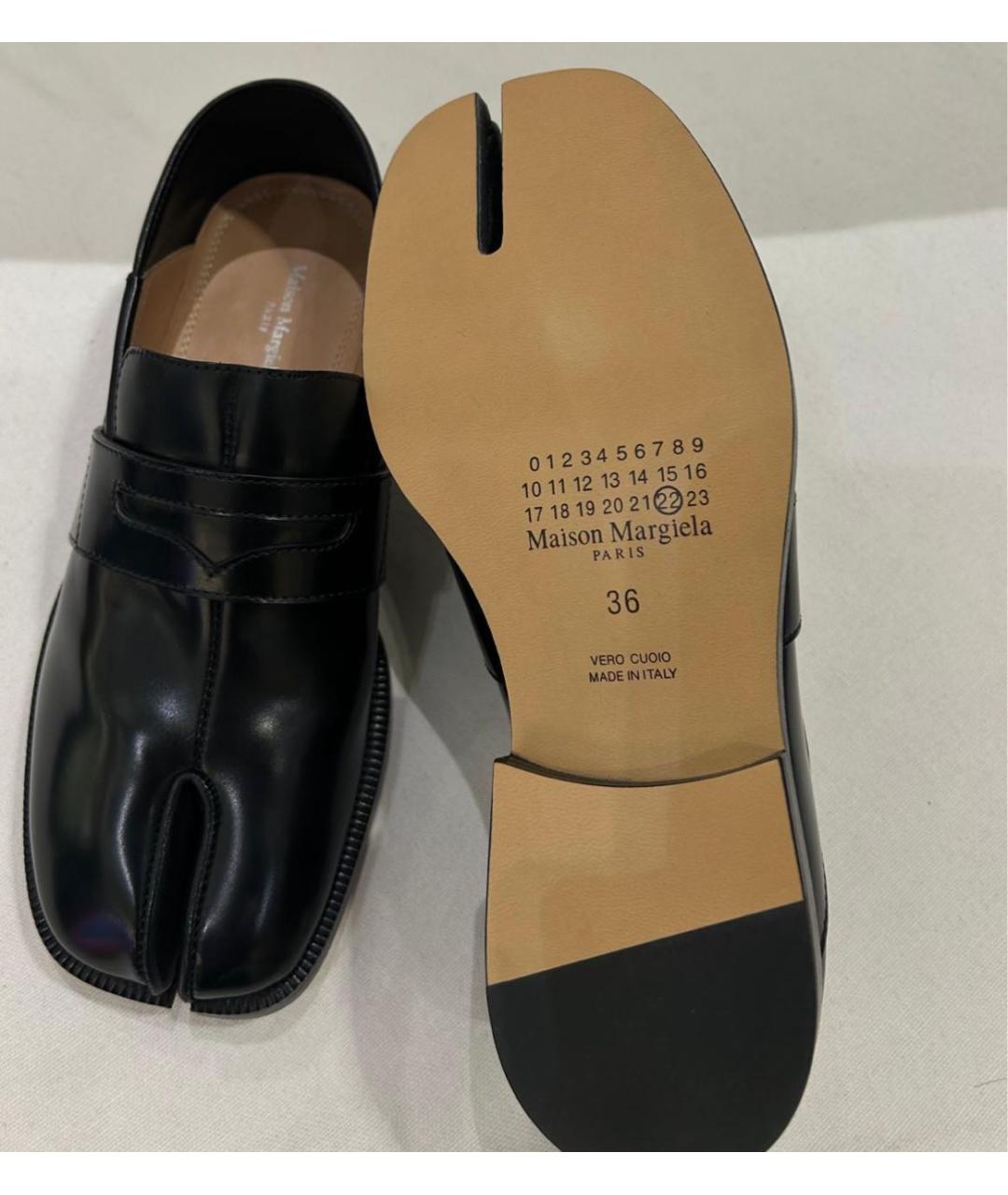 MAISON MARGIELA Черные кожаные лоферы, фото 2