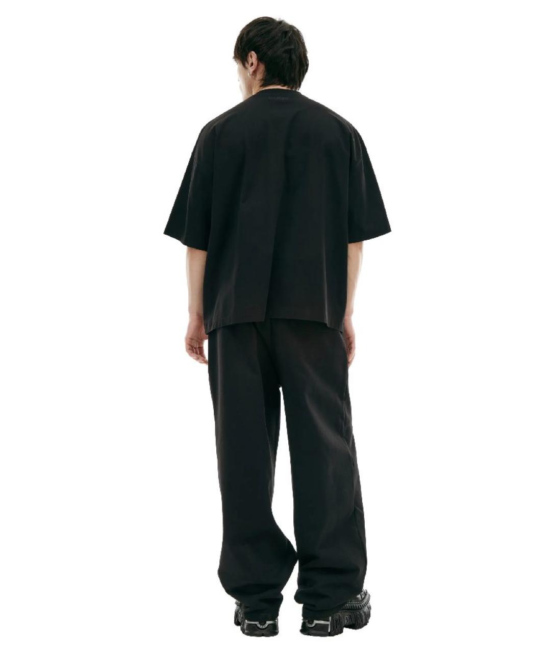 VETEMENTS Черная хлопковая футболка, фото 6