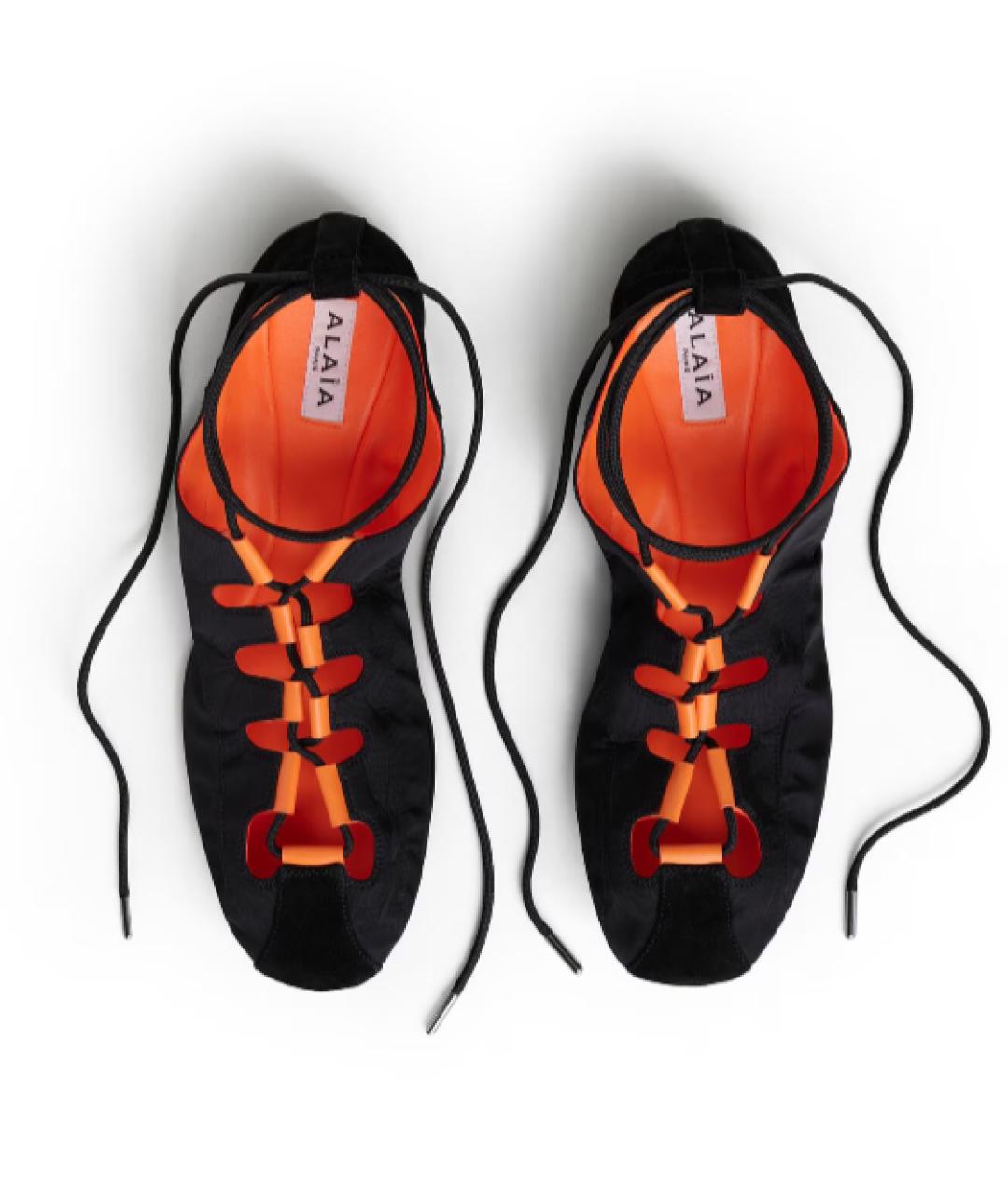 ALAIA Черные синтетические балетки, фото 4