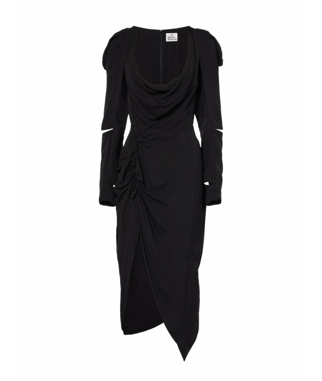 VIVIENNE WESTWOOD Черное вискозное коктейльное платье, фото 1