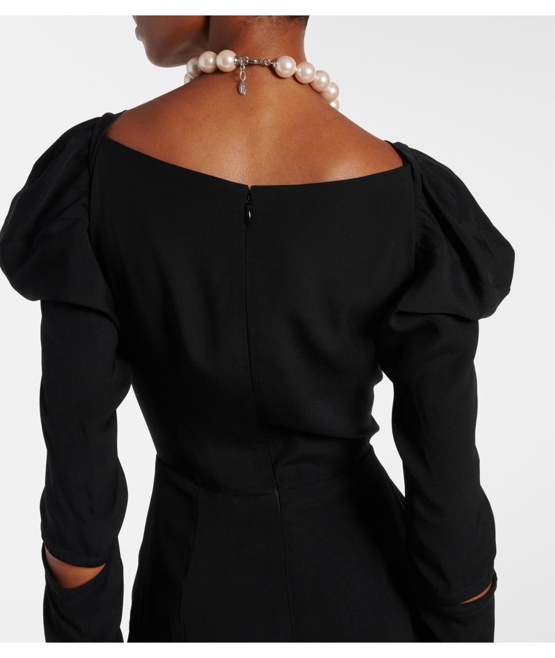 VIVIENNE WESTWOOD Черное вискозное коктейльное платье, фото 5