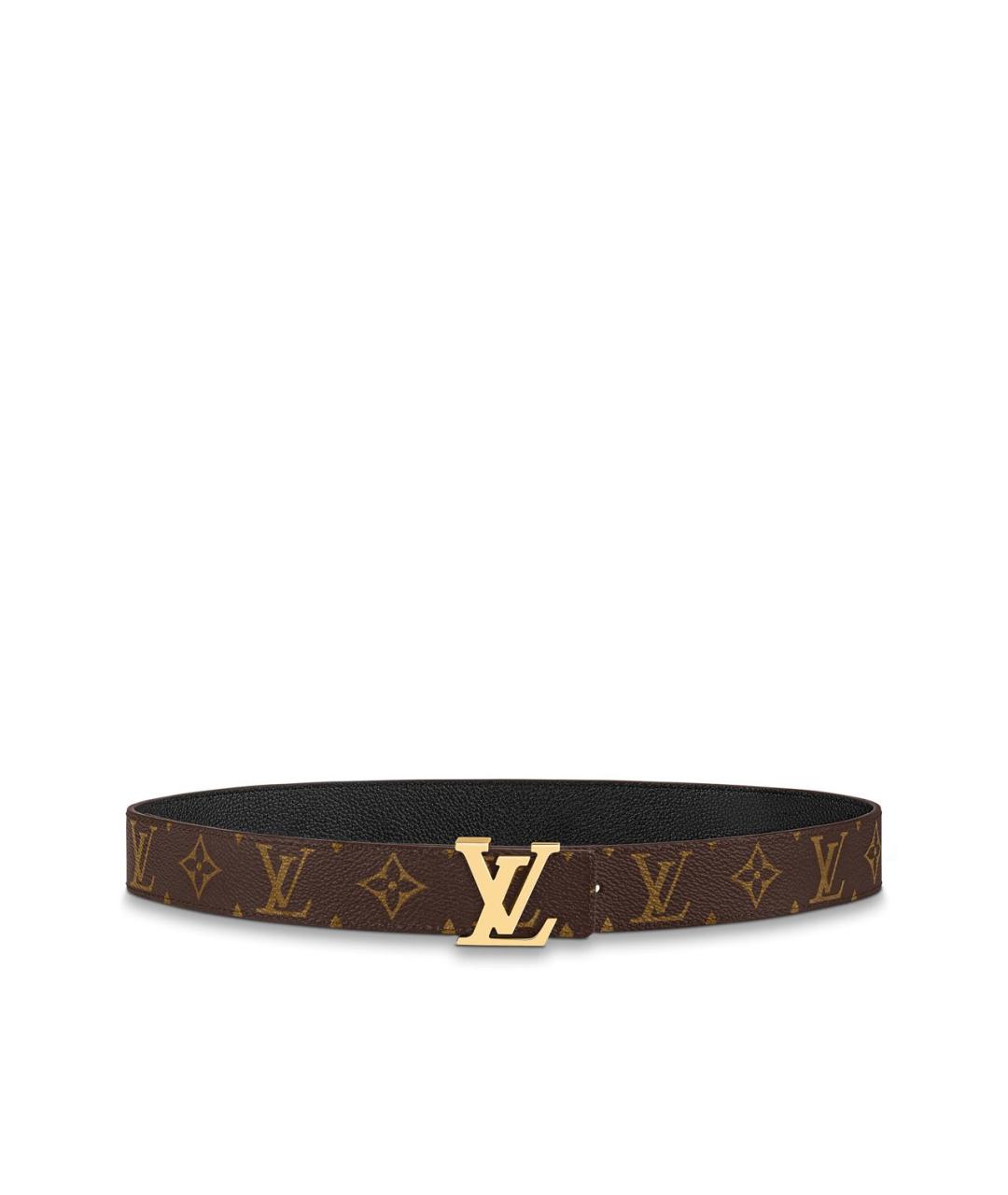 LOUIS VUITTON Черный кожаный ремень, фото 3
