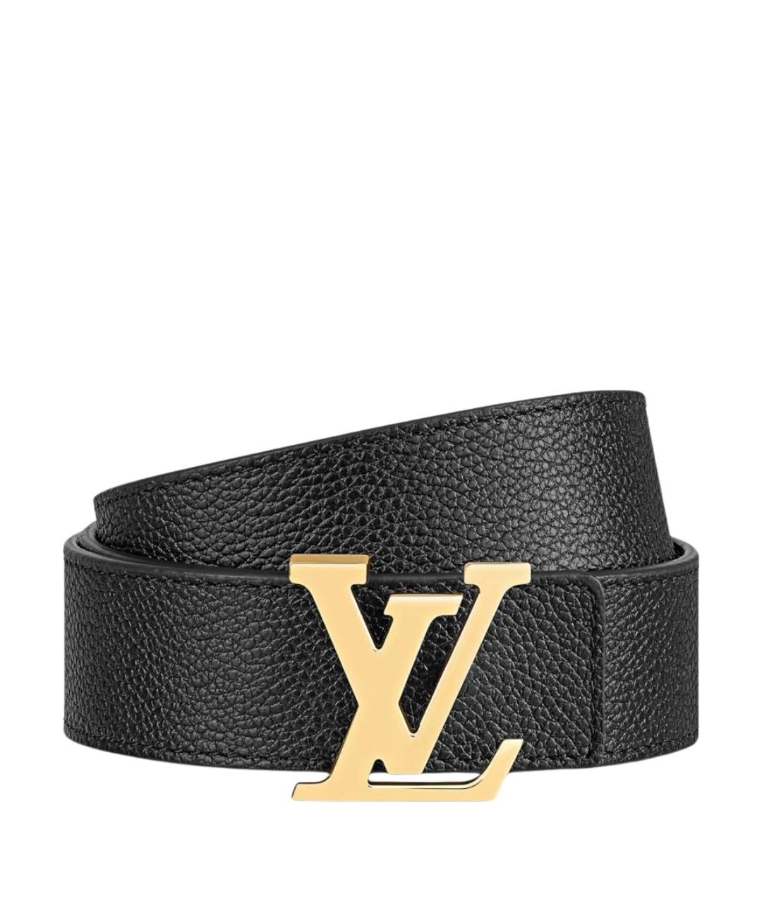 LOUIS VUITTON Черный кожаный ремень, фото 1