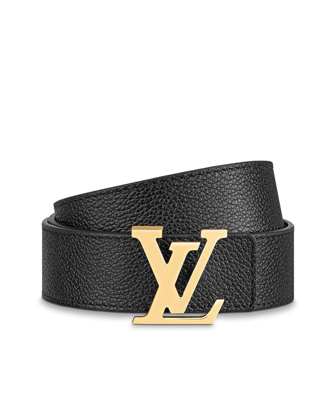 LOUIS VUITTON Черный кожаный ремень, фото 9