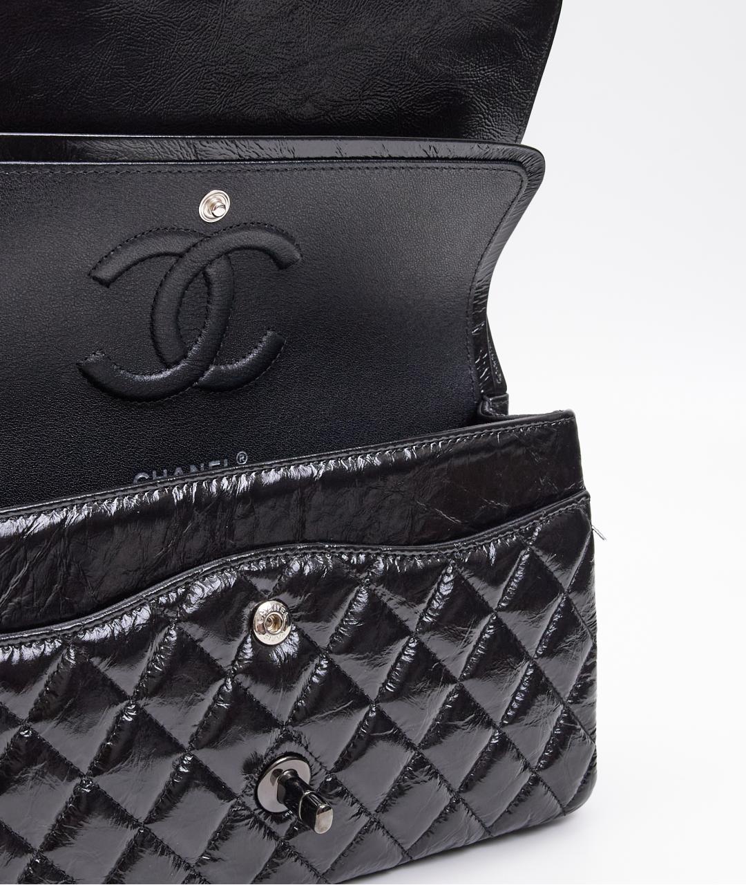 CHANEL Черная кожаная сумка через плечо, фото 6