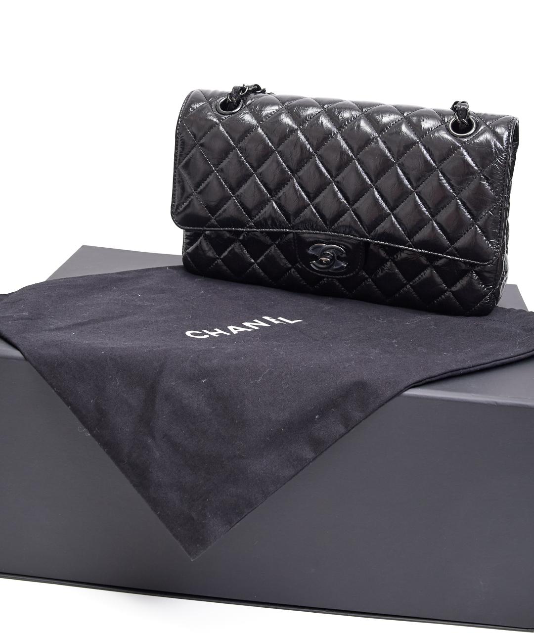 CHANEL Черная кожаная сумка через плечо, фото 9