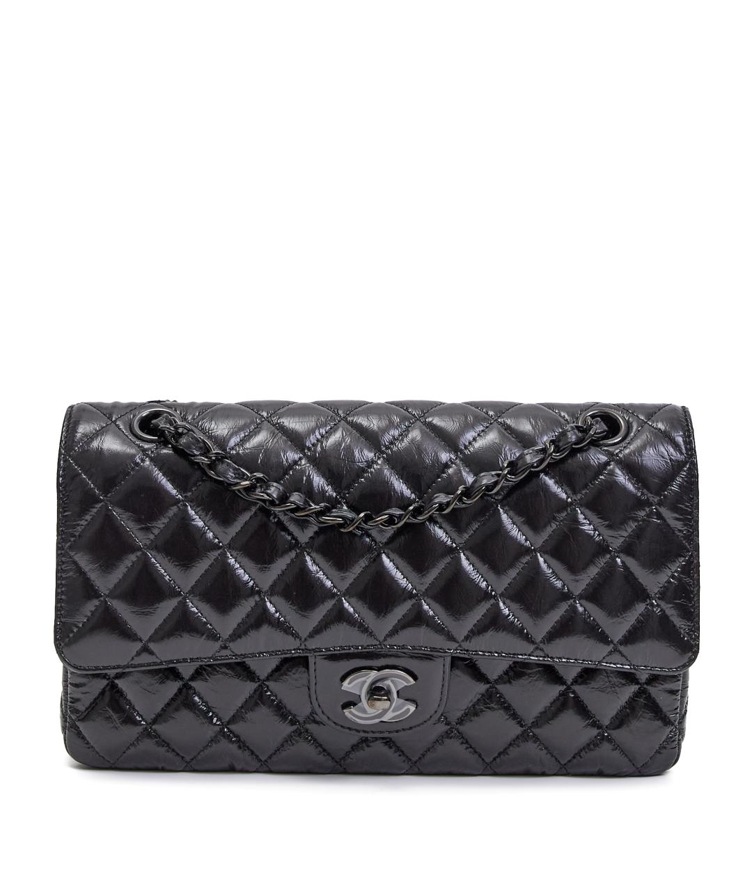 CHANEL Черная кожаная сумка через плечо, фото 10