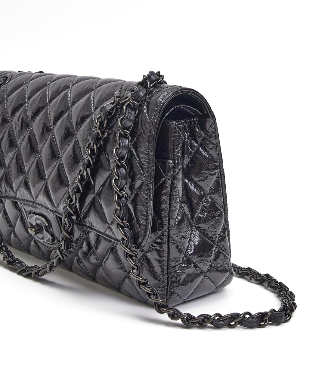 CHANEL Черная кожаная сумка через плечо, фото 5