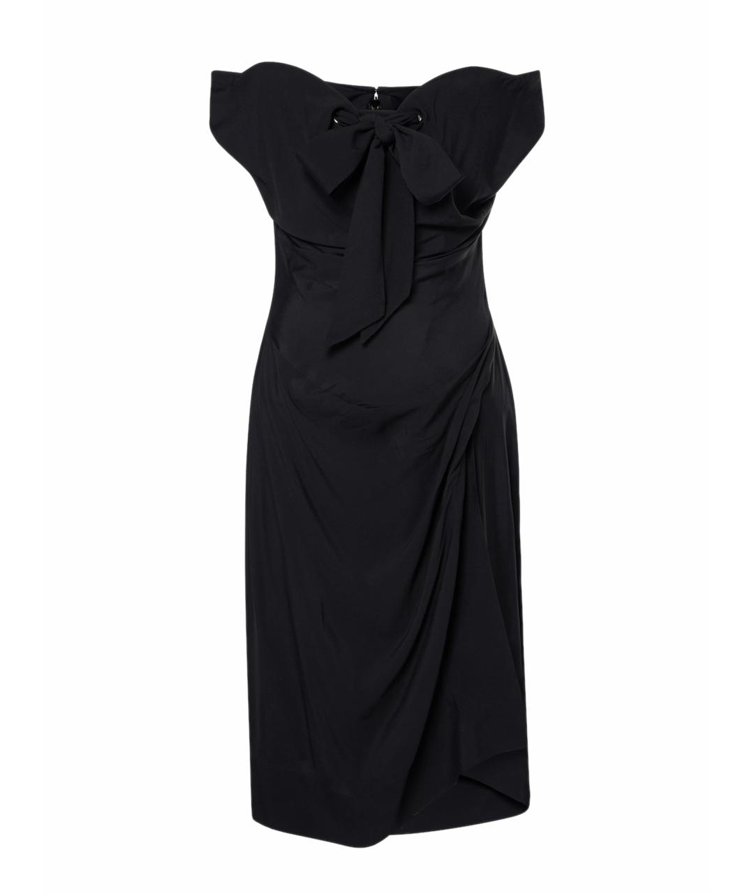 VIVIENNE WESTWOOD Черное вискозное коктейльное платье, фото 7