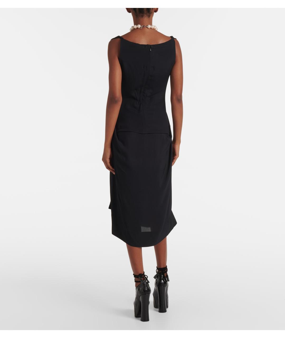 VIVIENNE WESTWOOD Черное вискозное коктейльное платье, фото 3