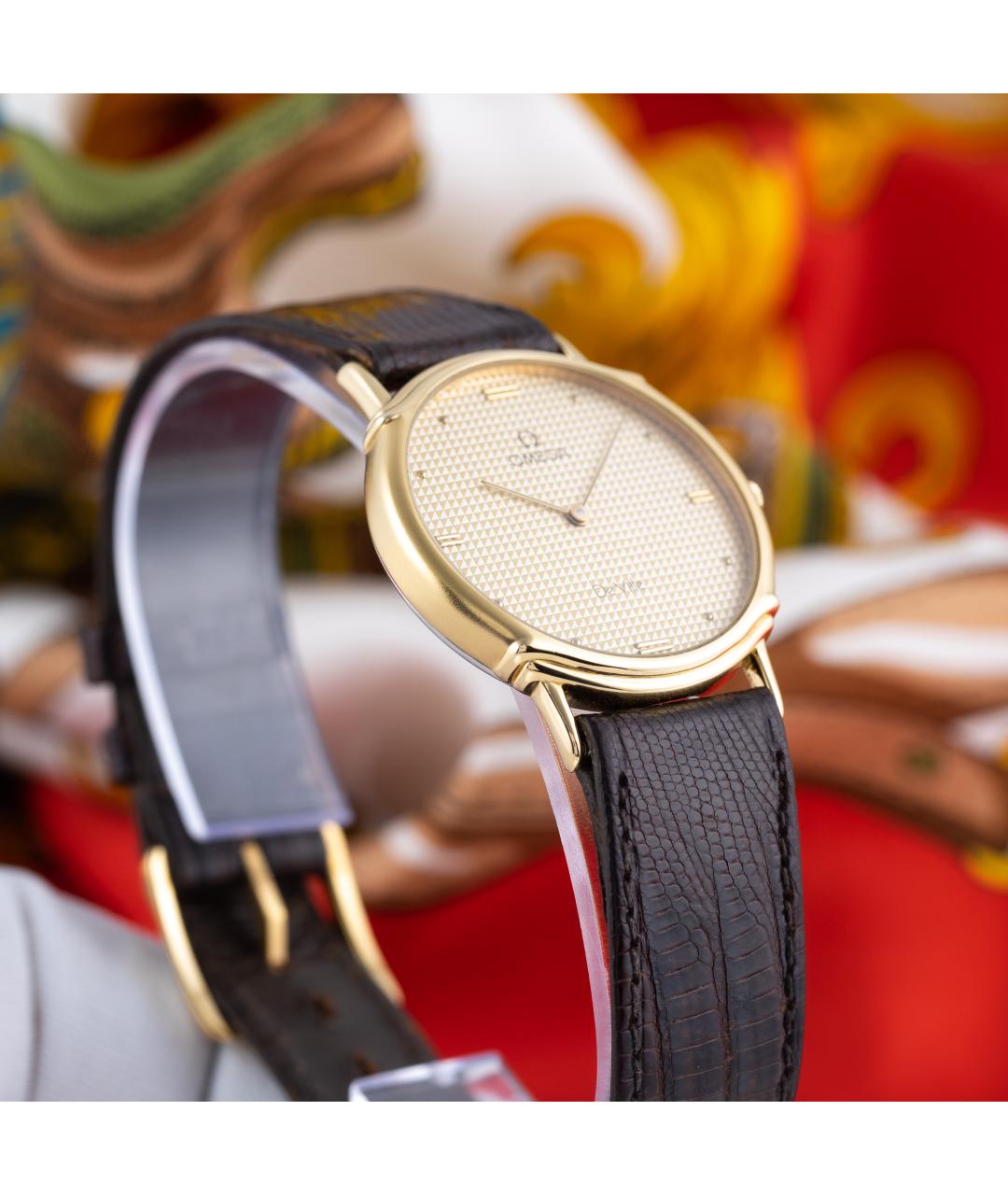 OMEGA Золотые позолоченные часы, фото 5