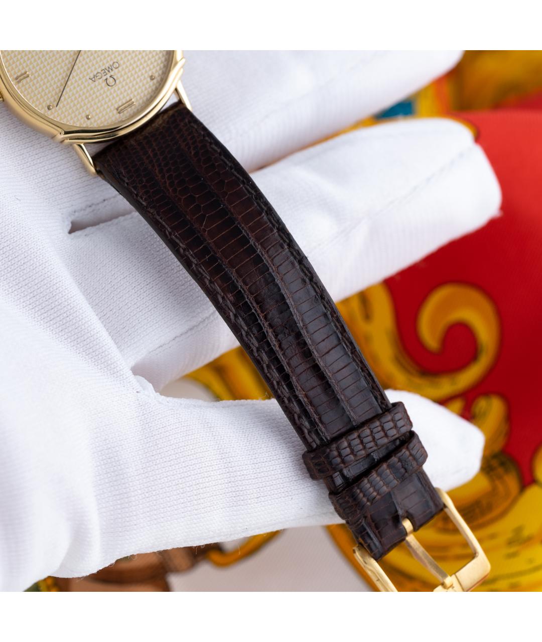 OMEGA Золотые позолоченные часы, фото 6