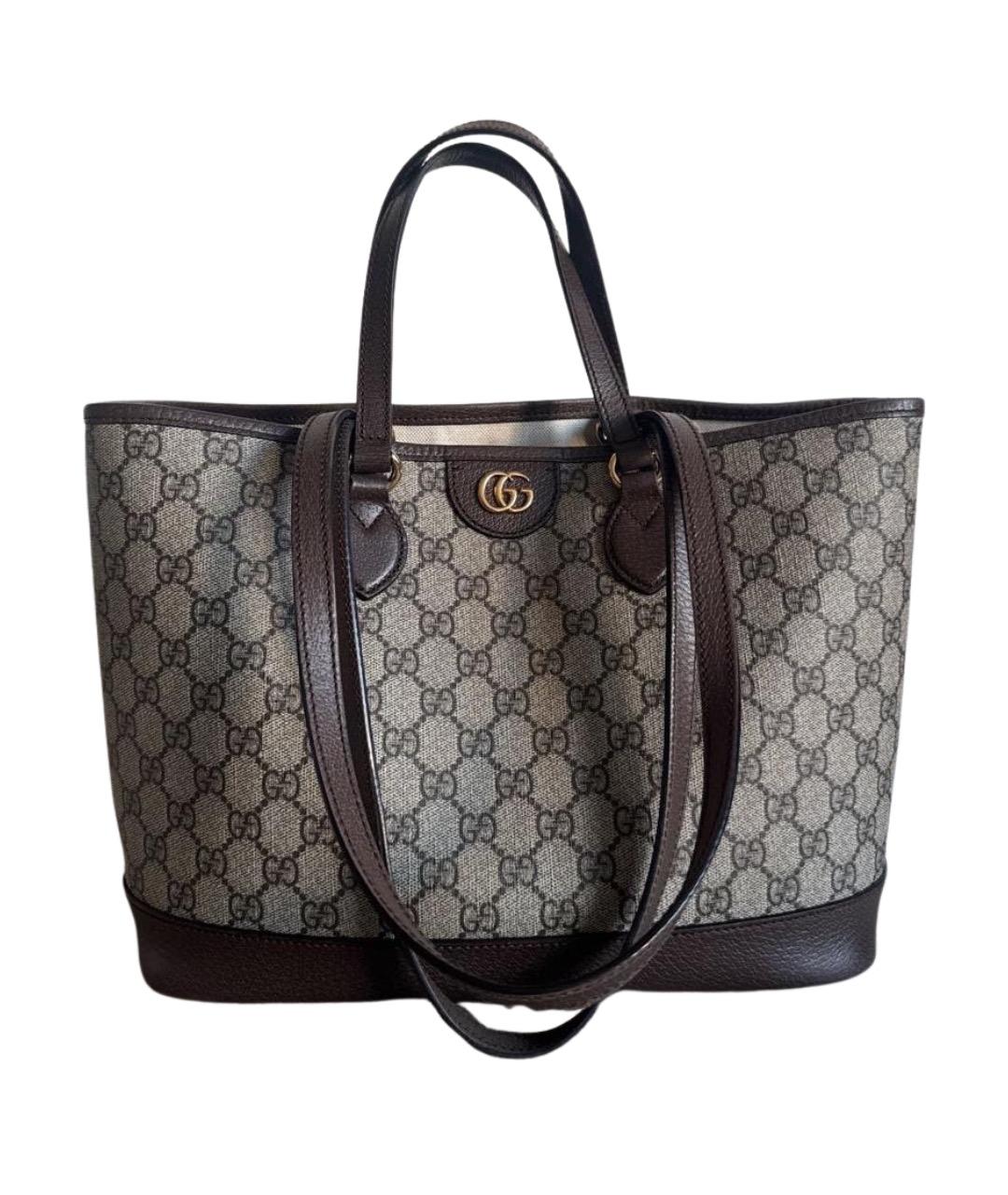 GUCCI Коричневая сумка тоут, фото 1