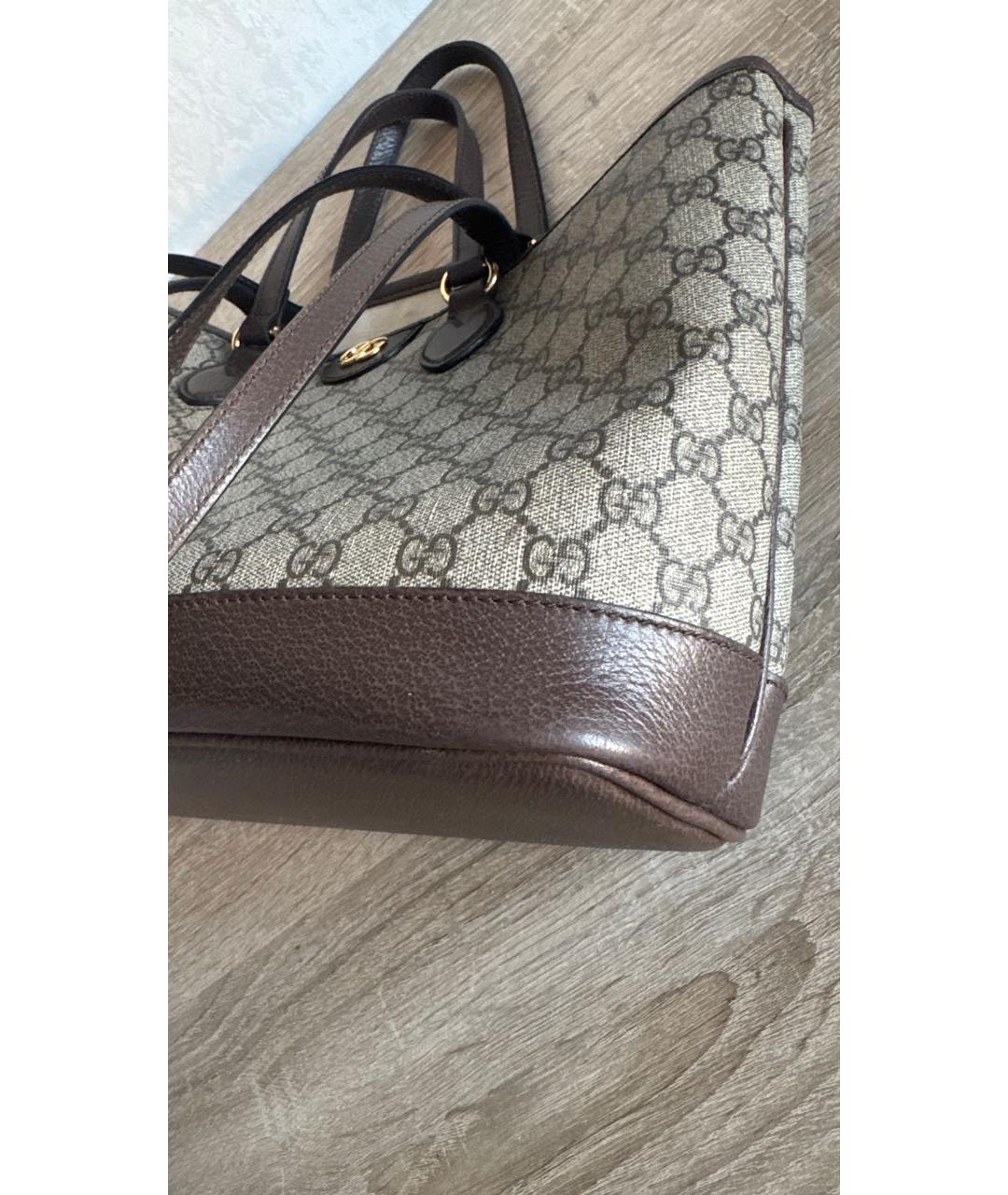 GUCCI Коричневая сумка тоут, фото 3