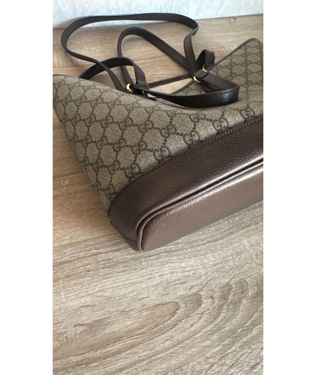 GUCCI Коричневая сумка тоут, фото 6