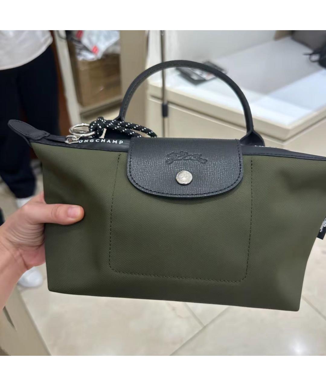 LONGCHAMP Хаки сумка с короткими ручками, фото 6