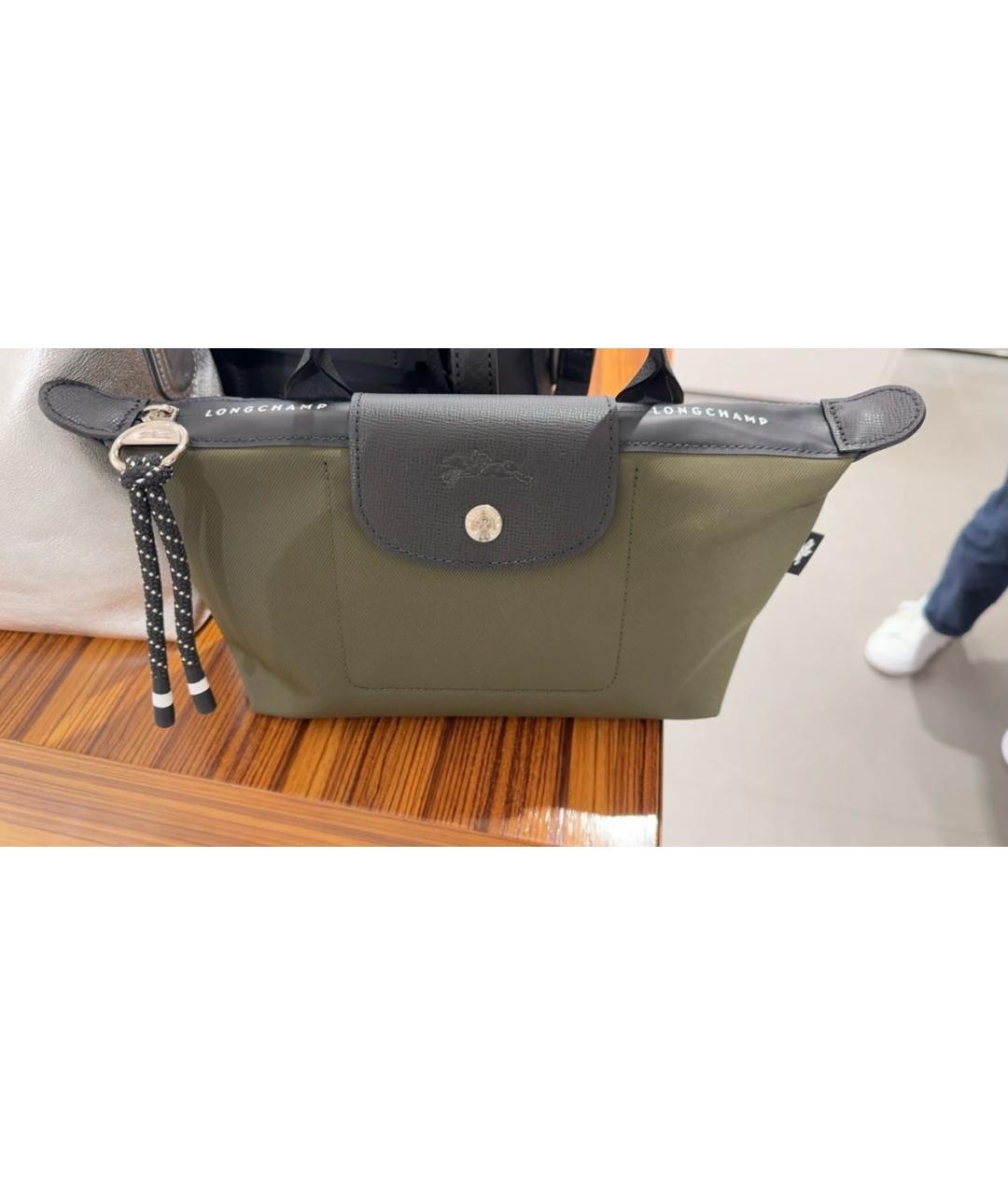 LONGCHAMP Хаки сумка с короткими ручками, фото 7