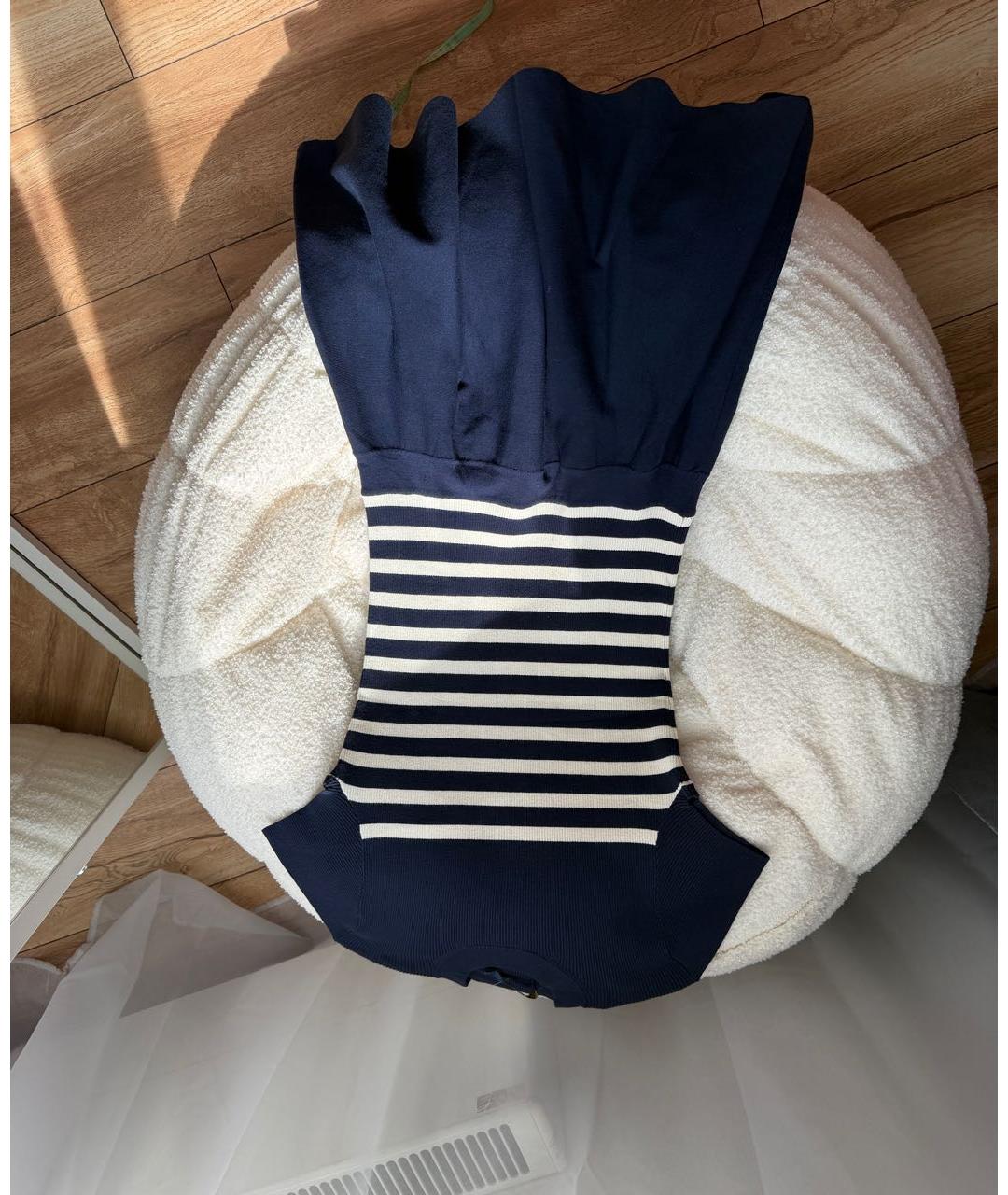 POLO RALPH LAUREN Синее вискозное повседневное платье, фото 9