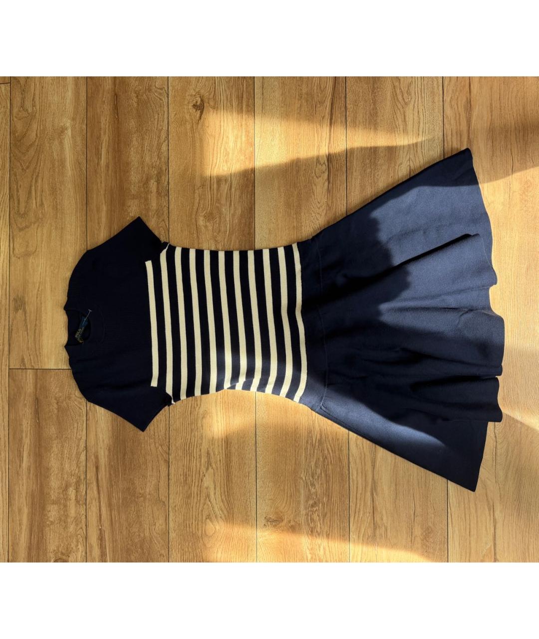 POLO RALPH LAUREN Синее вискозное повседневное платье, фото 2