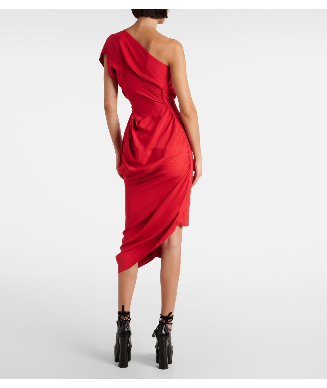 VIVIENNE WESTWOOD Красное вискозное коктейльное платье, фото 3