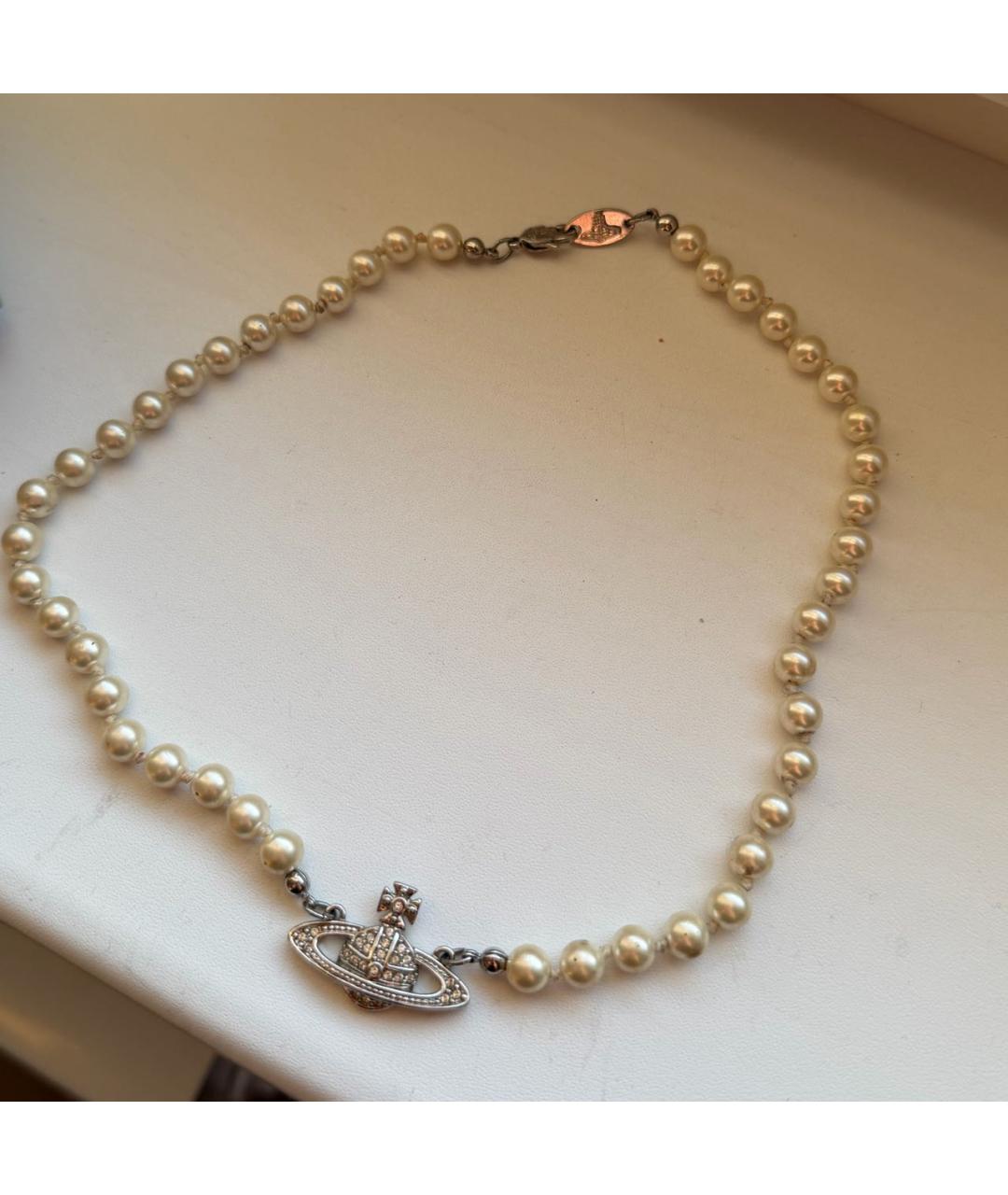 VIVIENNE WESTWOOD Белое жемчужное колье, фото 4