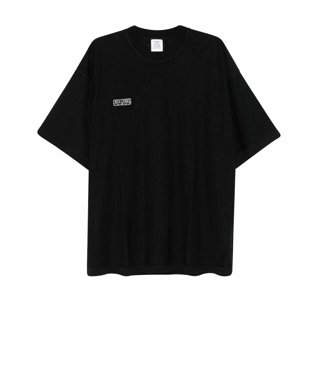 VETEMENTS Черная хлопковая футболка, фото 1