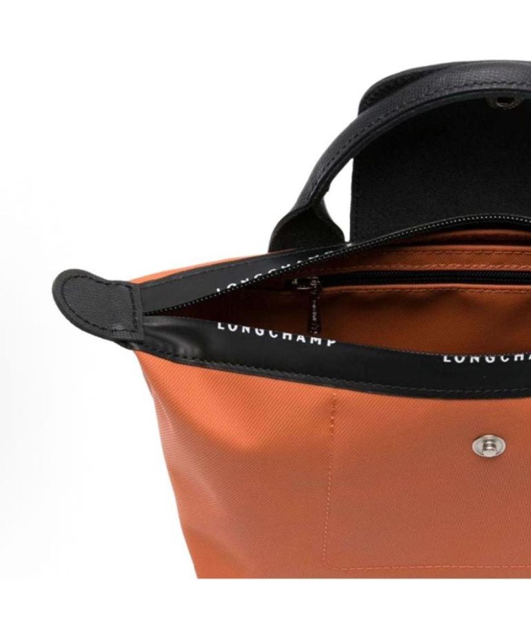 LONGCHAMP Оранжевая сумка с короткими ручками, фото 4