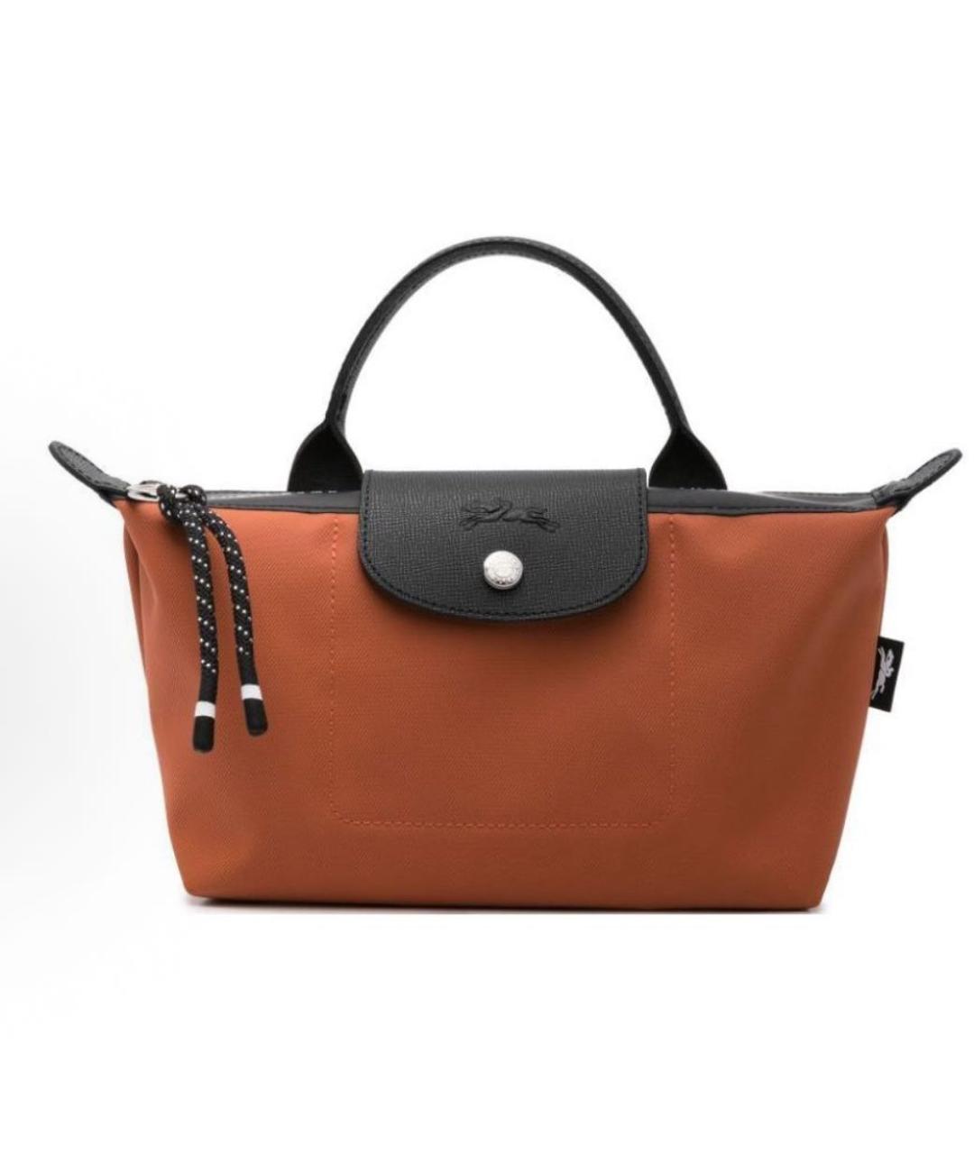 LONGCHAMP Оранжевая сумка с короткими ручками, фото 9