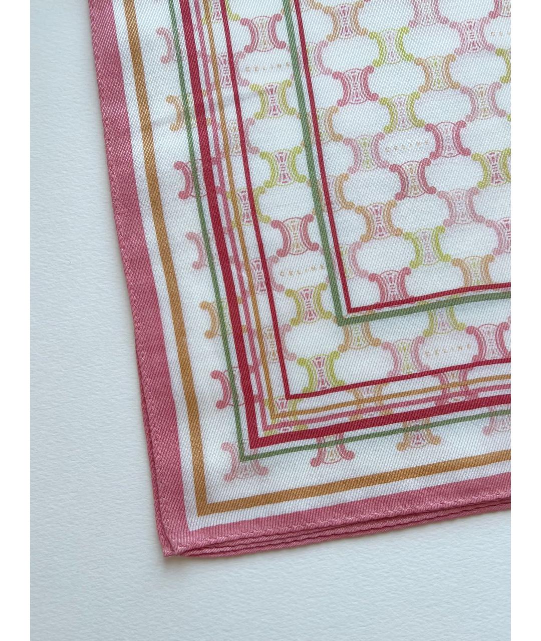 CELINE Розовый хлопковый платок, фото 6