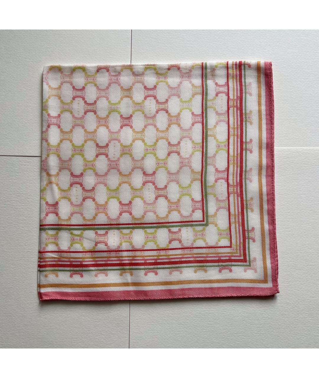CELINE Розовый хлопковый платок, фото 3