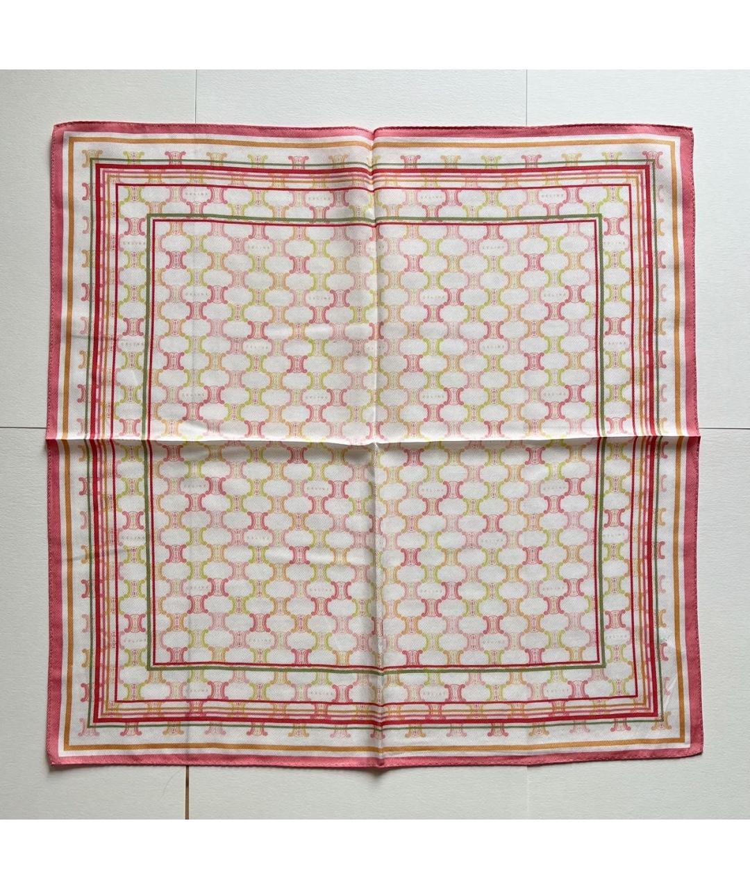 CELINE Розовый хлопковый платок, фото 2