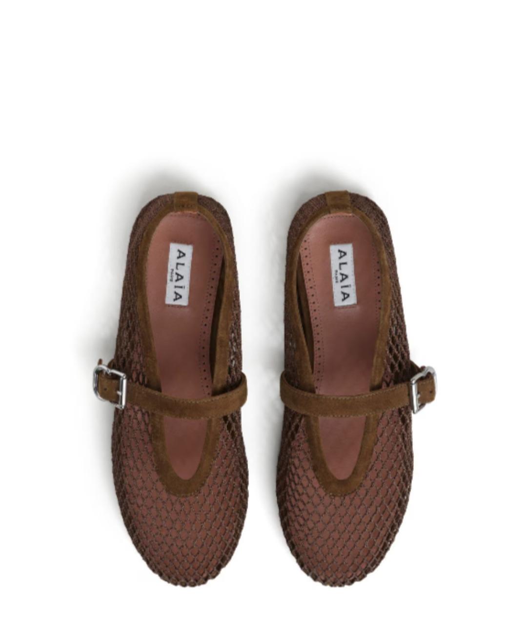 ALAIA Коричневые замшевые балетки, фото 4