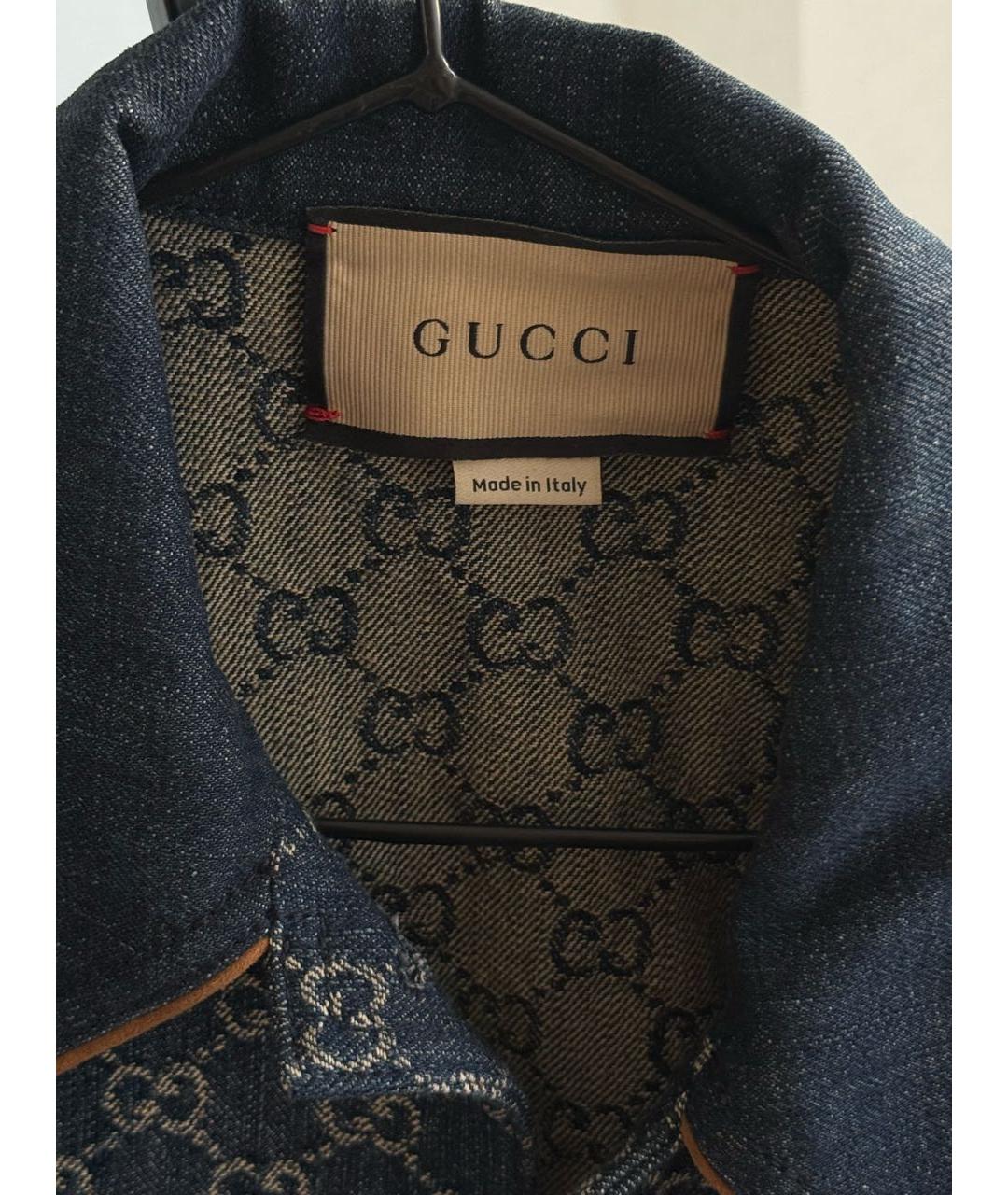 GUCCI Темно-синий деним жакет/пиджак, фото 3