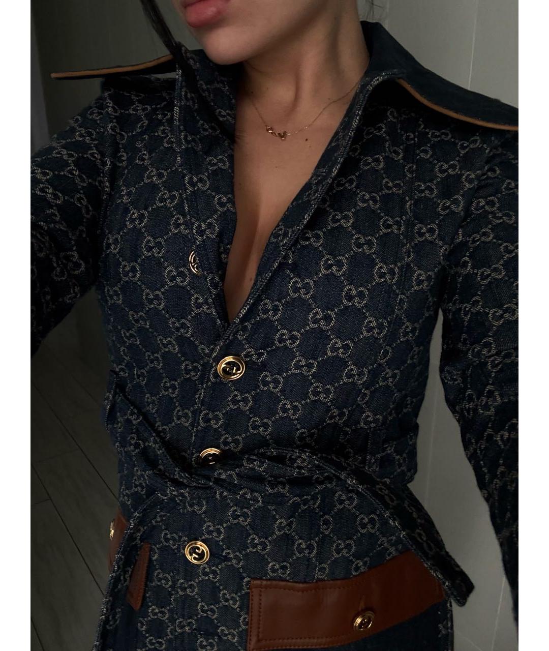 GUCCI Темно-синий деним жакет/пиджак, фото 7