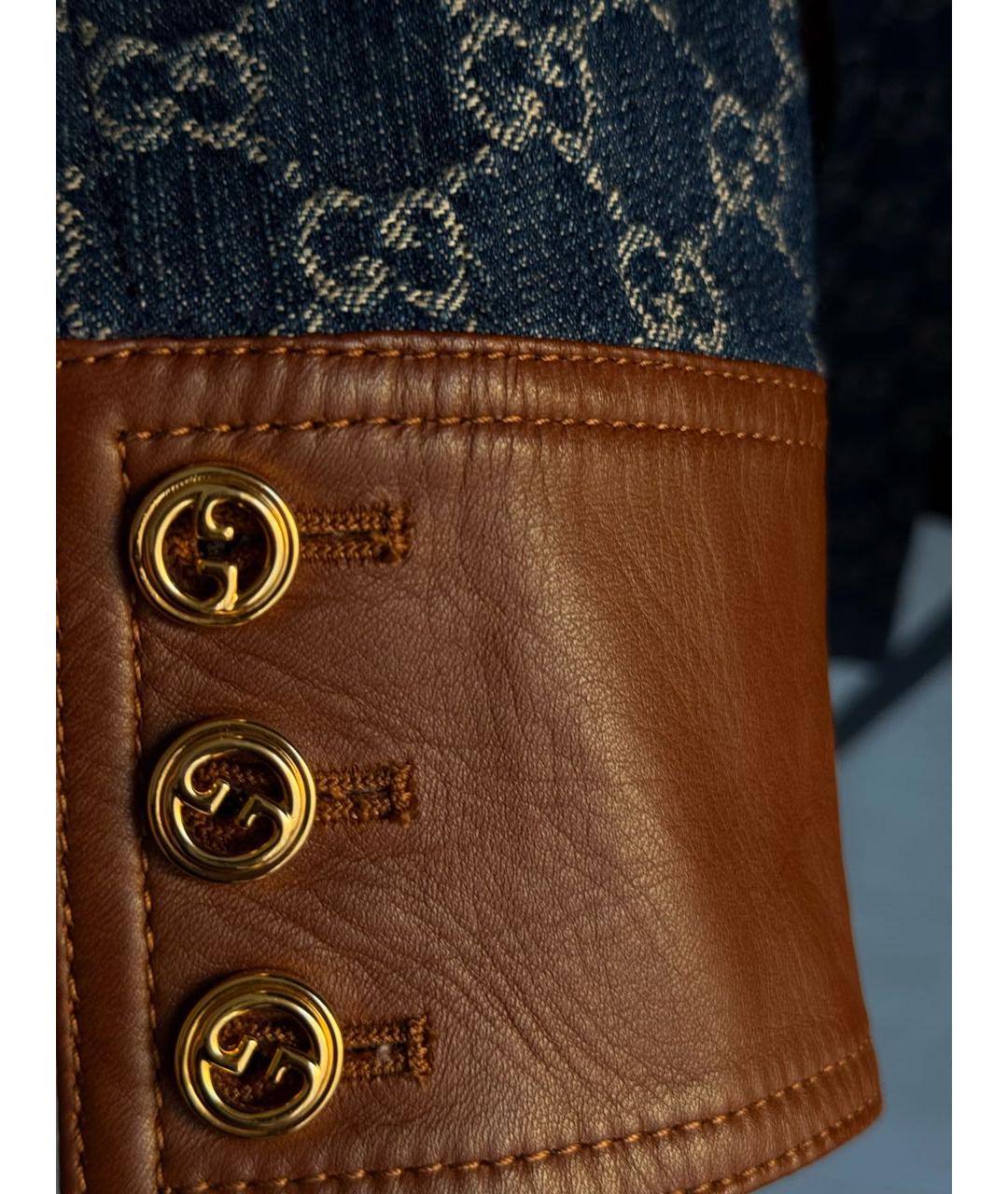 GUCCI Темно-синий деним жакет/пиджак, фото 5