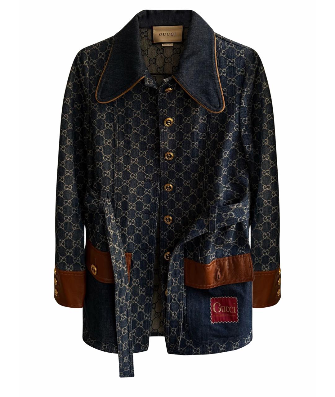 GUCCI Темно-синий деним жакет/пиджак, фото 1