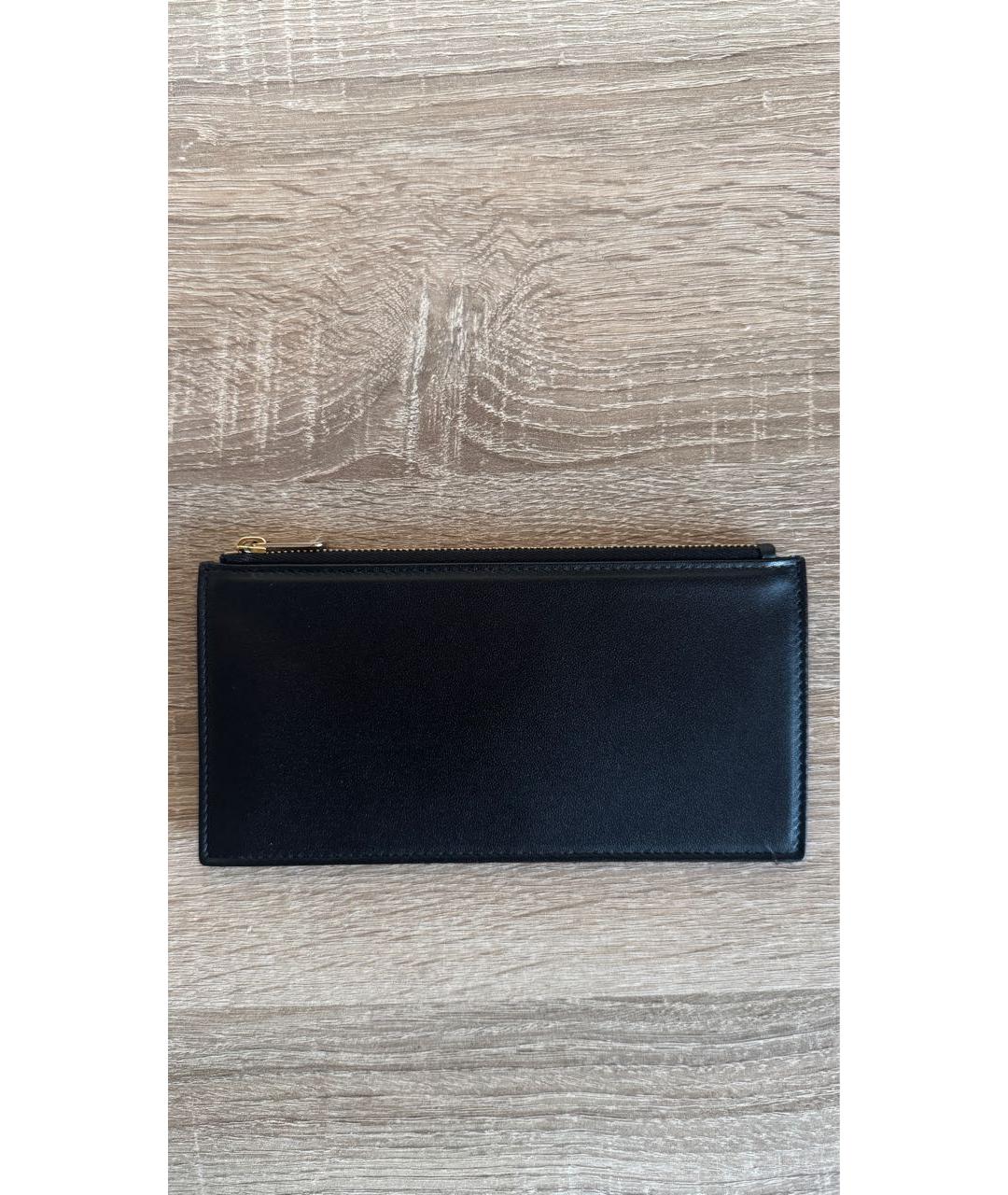 CHRISTIAN DIOR Черный кожаный кошелек, фото 2