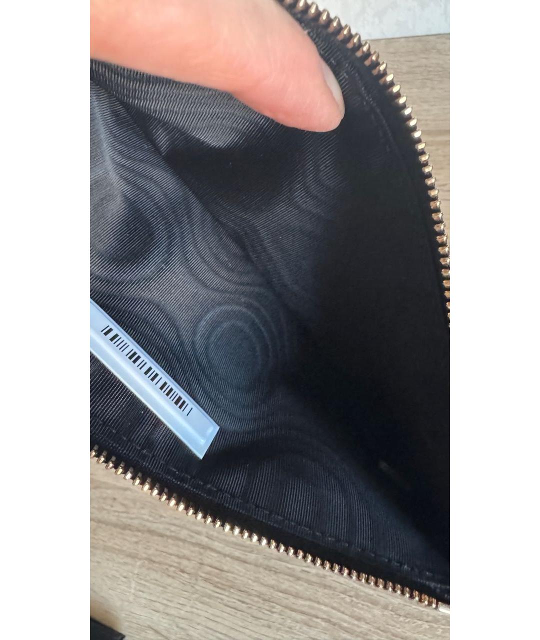 CHRISTIAN DIOR Черный кожаный кошелек, фото 4