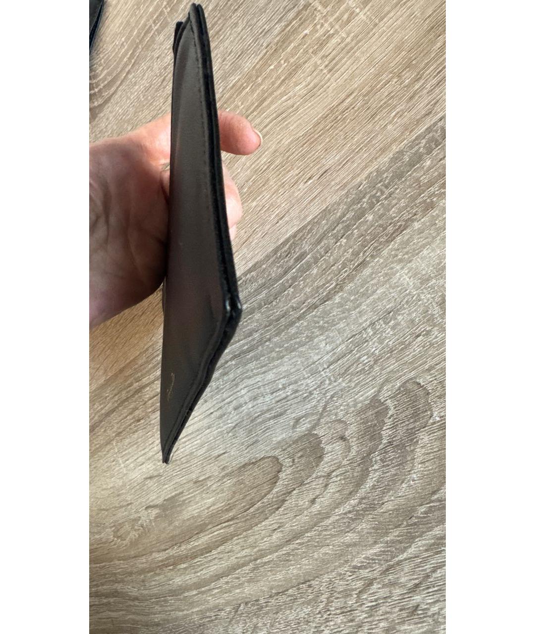 CHRISTIAN DIOR Черный кожаный кошелек, фото 5