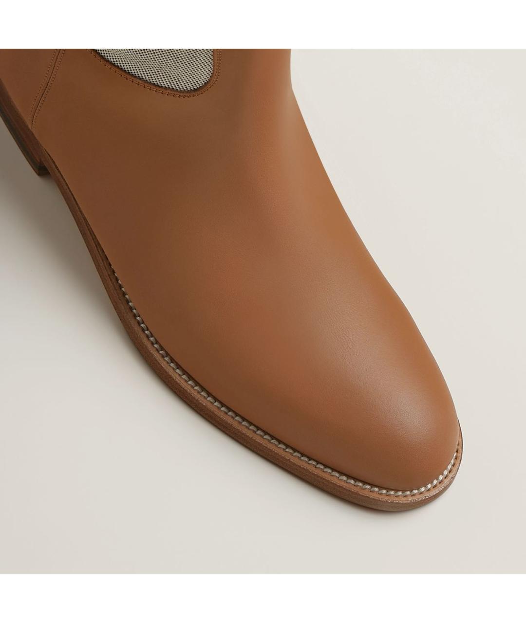 HERMES Коричневые кожаные сапоги, фото 4